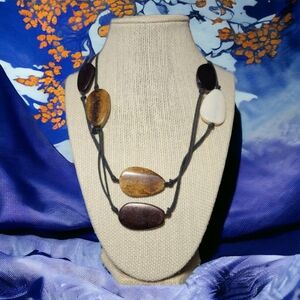 Vintage horn beaded necklace